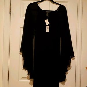 Beautiful black dress cape style sleeves